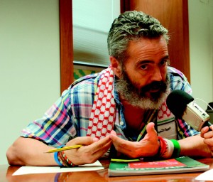 Juan Manuel Sánchez Gordillo, durante la entrevista en el ayuntamiento. Imagen de Patricio Hidalgo