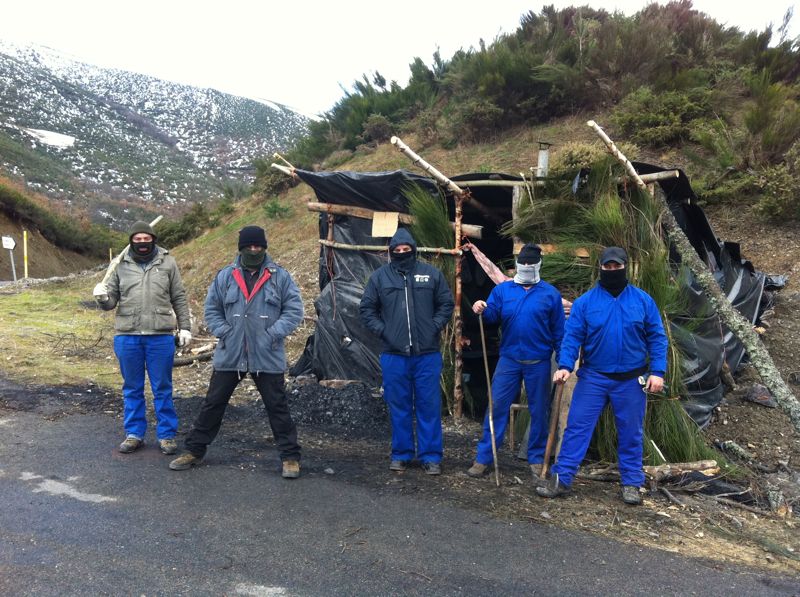 Mineros de Tormaleo en lucha foto mineros tormaleo
