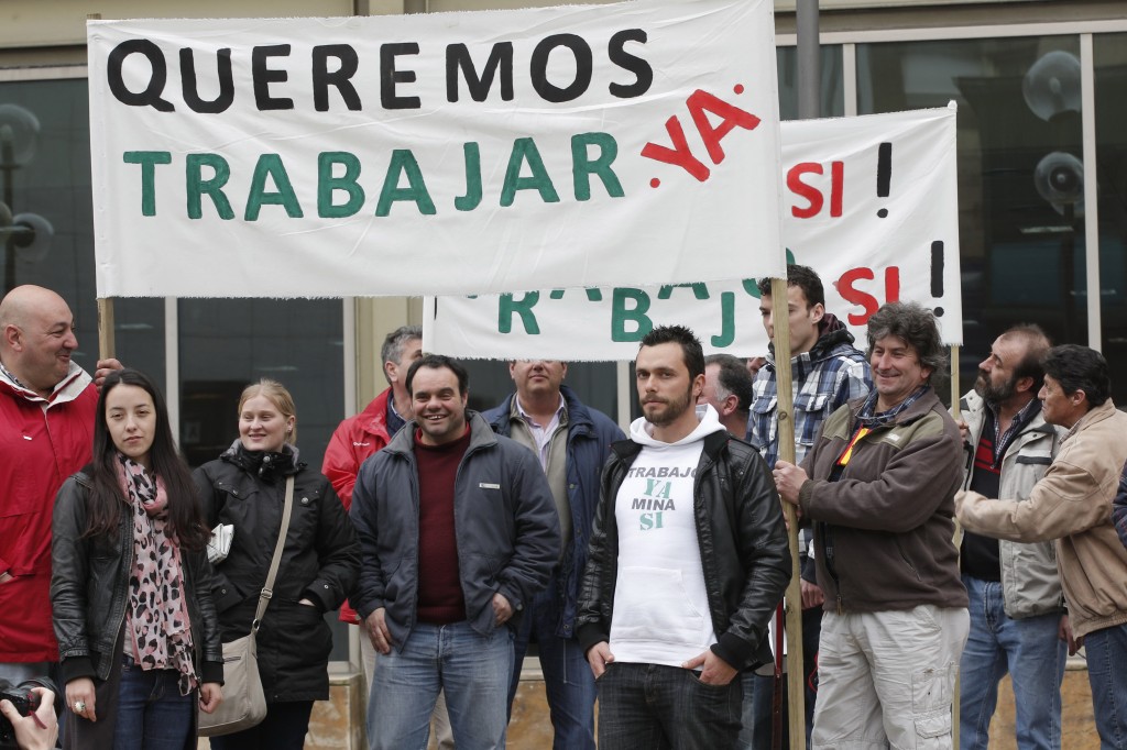 Manifestación en Tapia a favor de la mina de oro. Foto / Mario Rojas.
