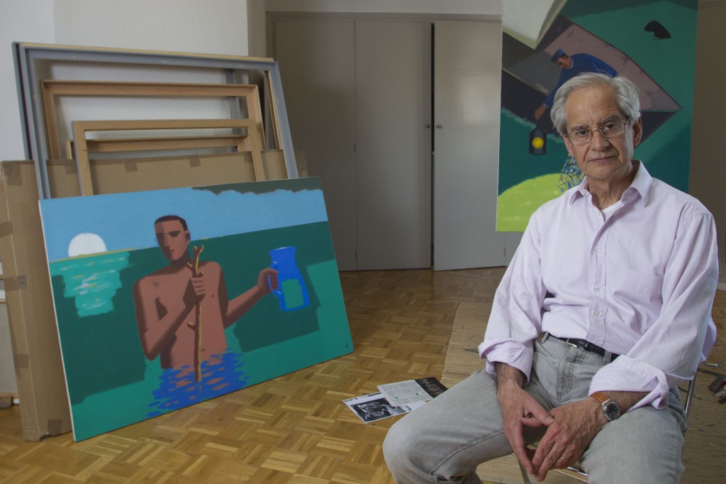 Andrés Rábago en su estudio en Madrid. Foto / Isabel Permuy.