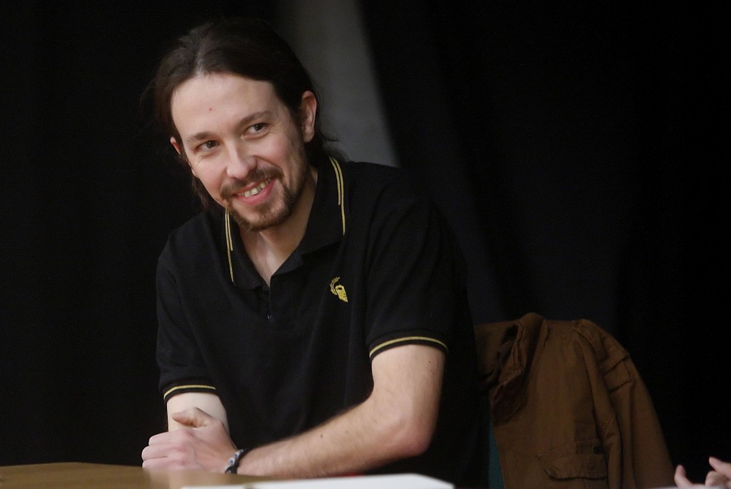 El telegénico Pablo Iglesias, cabeza visible de PODEMOS. Foto / Pablo Lorenzana.