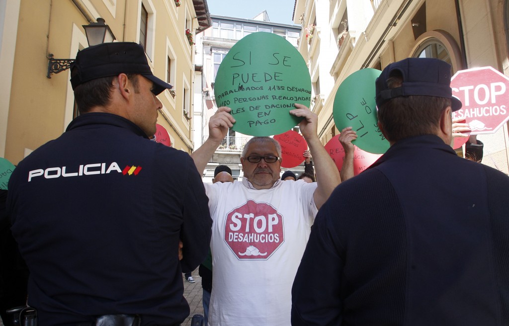 Protesta de la PAH. Foto: Pablo Lorenzana.