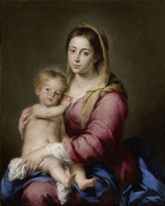 La "Virgen con el Niño" de Murillo sirvió como imagen de la exposición.