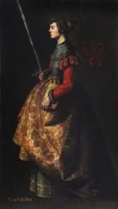 "Santa Catalina de Alejandría" de Zurbarán, otra de las obras maestras expuestas en Madrid.