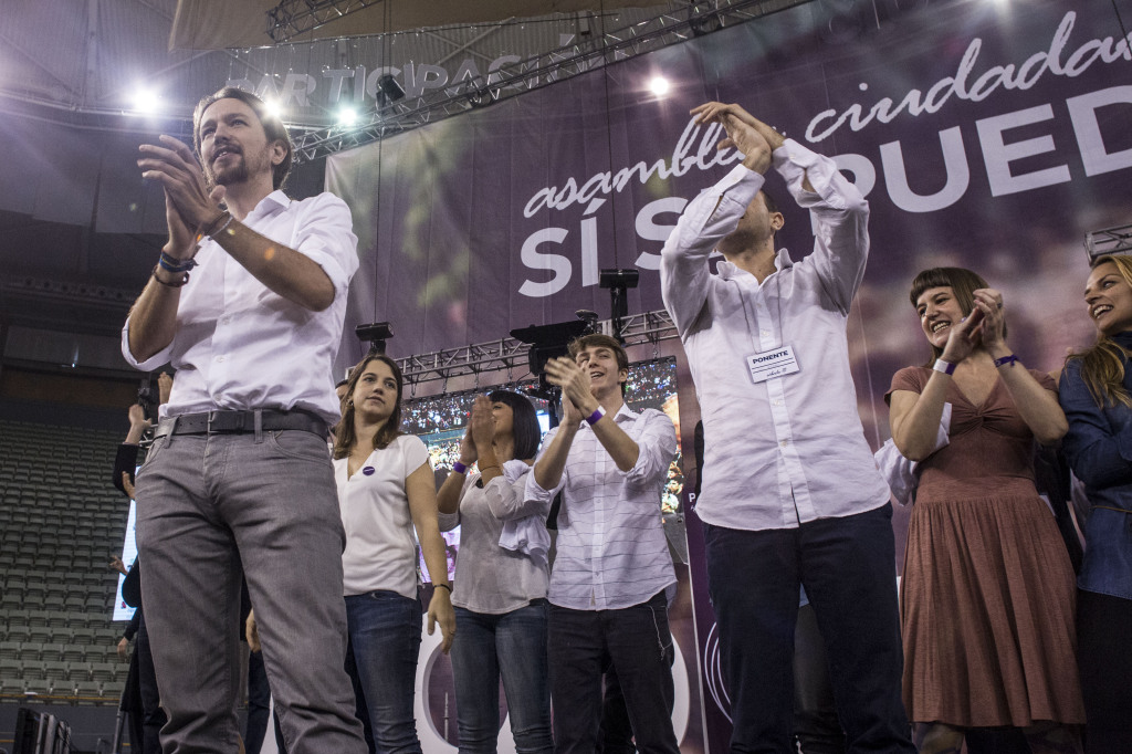 Pablo Iglesias abrió y cerró la asamblea fundacional de Podemos. Foto / Isabel Permuy.