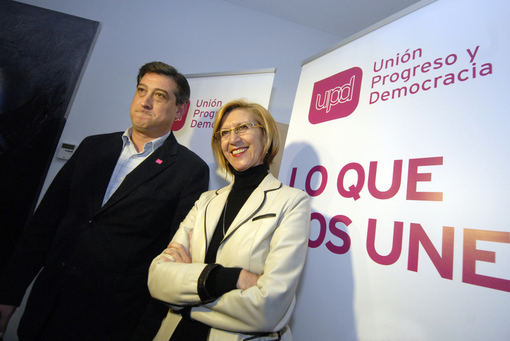 Ignacio Prendes y Rosa Díez. Se distanciaron tras la salida de UPyD de Sosa Wagner. Foto de Fernando Geijo.