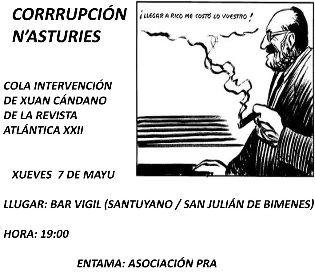 Cartel anunciador del acto de hoy en Bimenes.