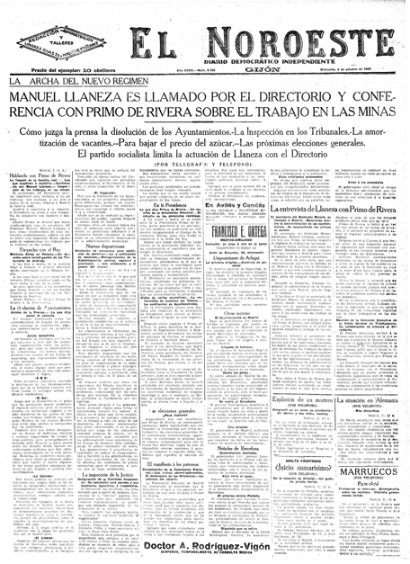 El Noroeste, dirigido por Antonio Oliveros, que fue muy crítico con Manuel Llaneza y su colaboracionismo con la dictadura, recogió la noticia del encuentro entre ambos dirigentes.
