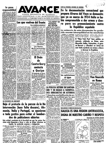 El diario gijonés también informó de la póstuma vejación de la memoria de Alas en el monumento a su padre.