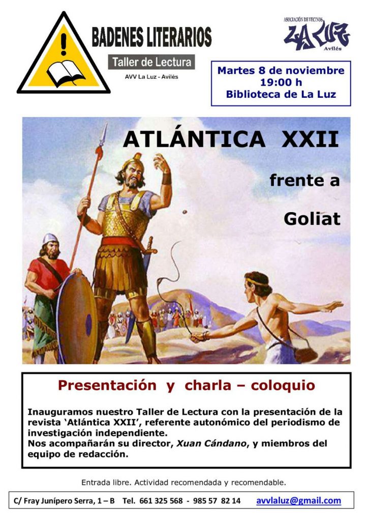 Cartel del acto en Avilés.