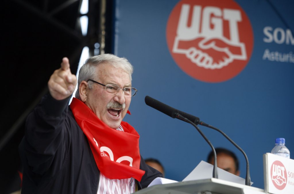 José Ángel Fernández Villa era el hombre fuerte del SOMA-UGT y del PSOE en Asturias. Foto / Pablo Lorenzana.